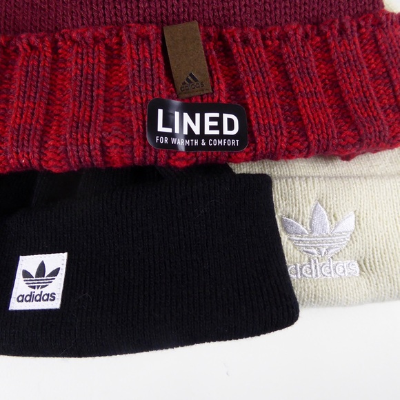 Adidas Knit Hat Bundle of 3 Beanies NWT Climawarm - Picture 3 of 7